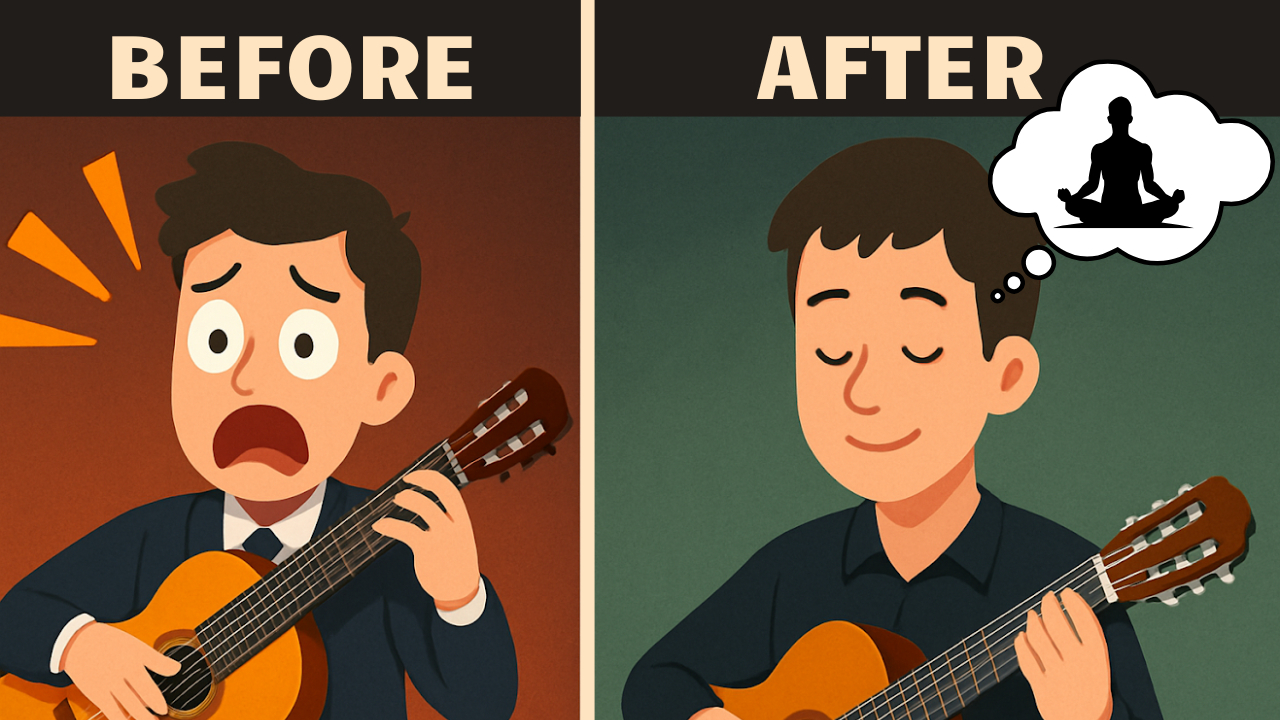 Nervous while playing? This works EVERY TIME. (4-step method)